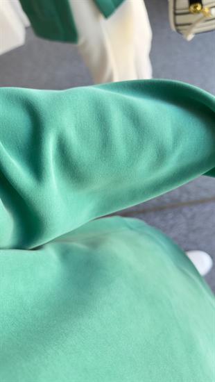 Yan Yırtmaçlı Yeşil Modal Sweat