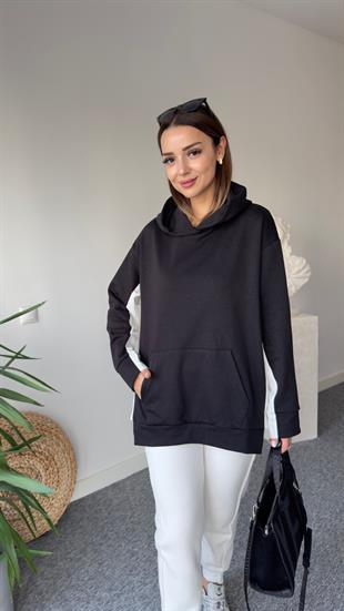 Zra Model Siyah Şardonlu Sweatshirt