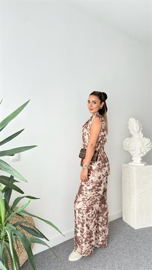 Wander Desenli Yelek Pantolon Takım 