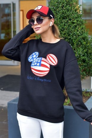 Walt Disney Siyah Sweat