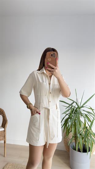 Arca Zra Model Kemerli Şort Tulum