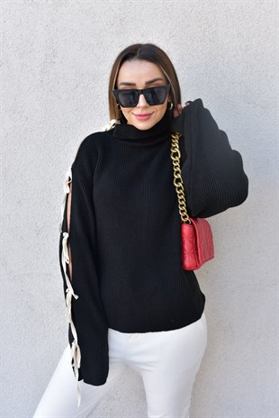 Twist Model Bağcık Detaylı Kazak