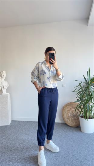 Paça Lastikli Laci Modal Gabardin Pantolon