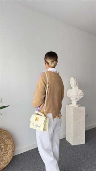 Tws Model Çift Renk Yırtıklı Kazak