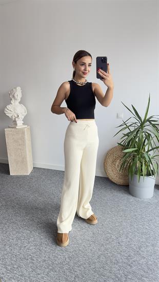 Elin Bej Triko Pantolon