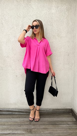 İpekyol Model Fuşya Basic Bluz