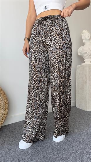 Corre Bel Lastikli Leopar Desen Pantolon