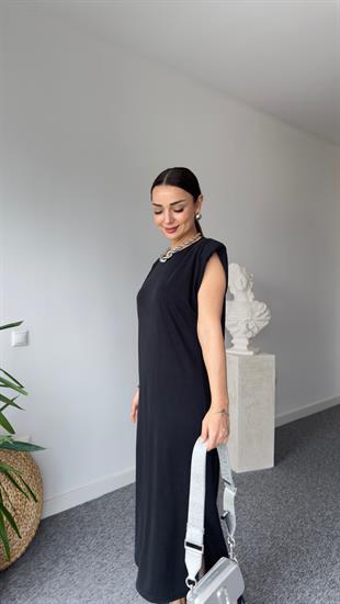 Modal Kumaş Yırtmaçlı Basic Elbise