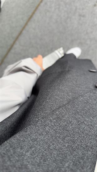 Monice Kollar Paraşütlü Antrasit Blazer Ceket