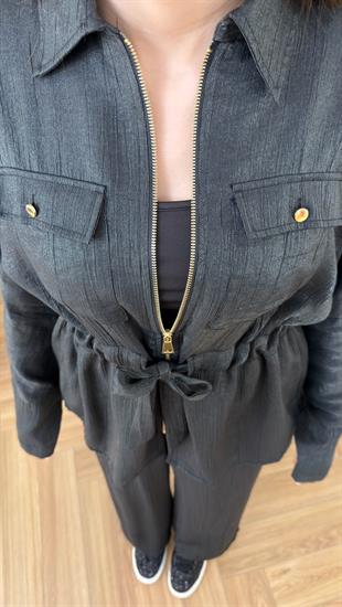 Siyah Treo Bel Büzgülü Premium Takım