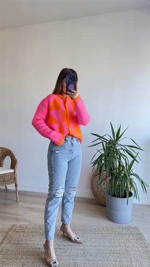 Yırtıklı Buz Mavi Jean