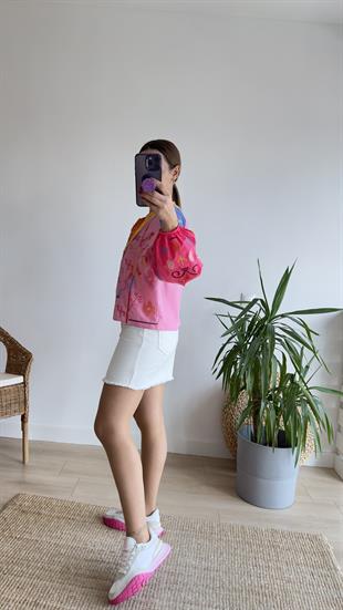 Olin İşlemeli Tasarım Bluz