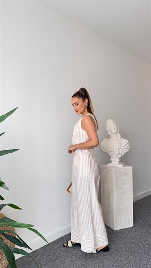 Veisa Massi Çizgili Yelekli Takım