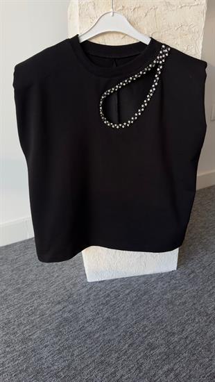 Orj Model Damla Taş İşlemeli Tshirt