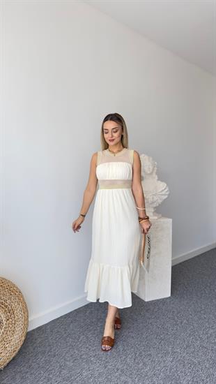 Tws Model File Detaylı Ribanalı Elbise 