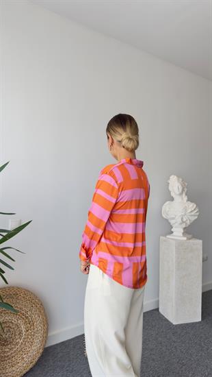 Kruvaze Yaka Mngo Model Renkli Bluz