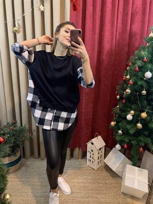 Gömlek Detaylı Sweatshirt