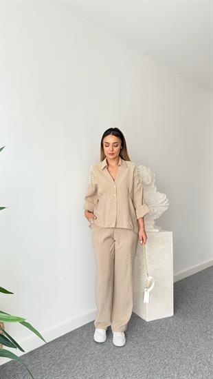 Bej Ruja İncili Tasarım Takım