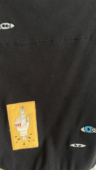 Marka Model Etiket Detaylı Siyah Atlet