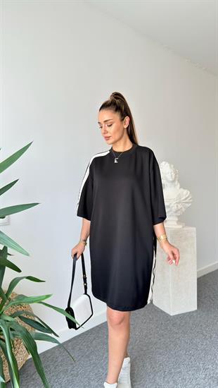 Lobin Şerit Detaylı Modal Elbise 