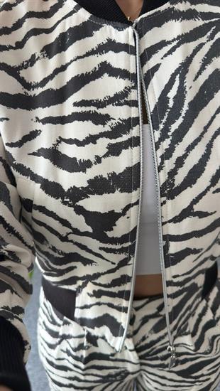 Parle Zebra Desenli Bomber Ceket