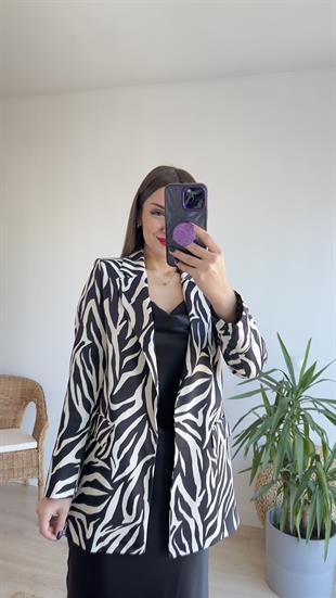 Marka Model Zebra Saten Ceket
