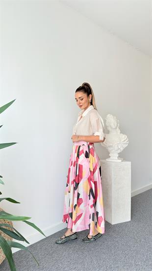 Soliva Zra Model Desenli Poplin Etek