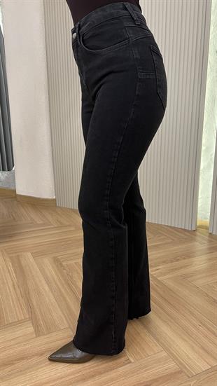 Siyah Harlem Push Up Etkili Likralı Jean