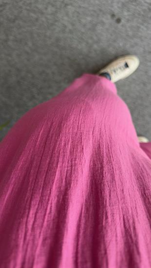 Paçası Pilili Pembe Pantolon