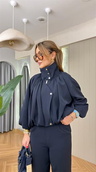 Lacivert Myla Tasarım Ceket Pantolon Takım