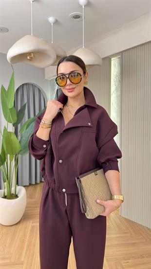 Bordo Lida Premium Astarlı Ceket Pantolon Takım
