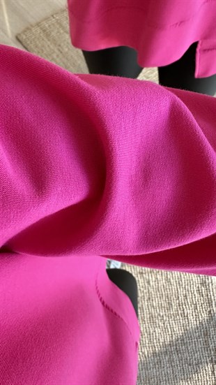 İki İplik Asimetrik Pembe Basic Sweat