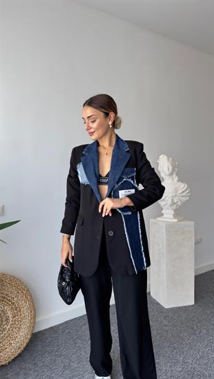 Degra Kot Garnil Siyah Blazer Ceket