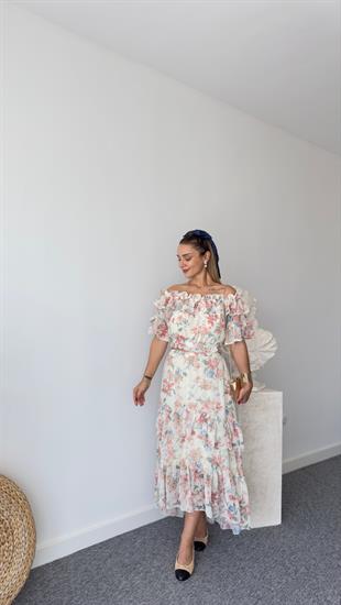 Palmin Fırfırlı Şifon Etekli Takım