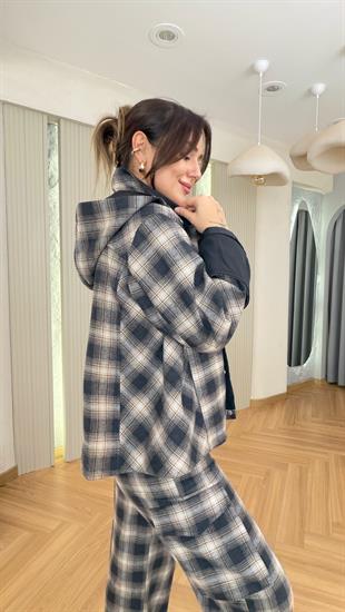 Loreti Ekose Desenli Ceket Pantolon Takım