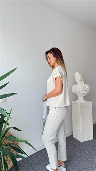 Bej Klara Premium İncili Modal Takım