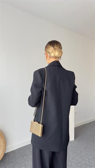 Şal Yaka Leopar Astarlı Blazer Ceket
