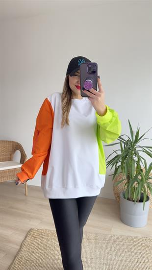 Marka Model Yeşil Paraşüt Garni Sweat