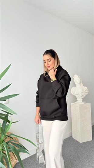 Siyah Utopıa Yazılı Taş DetayIı Sweat