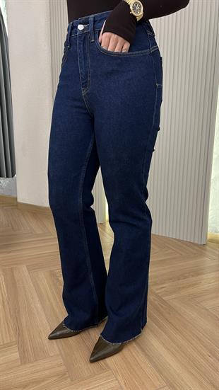 Lacivert Harlem Push Up Etkili Likralı Jean