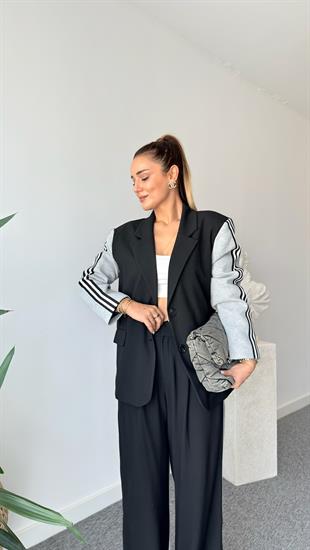 Mole Sırt Yazı Detaylı Blazer Ceket