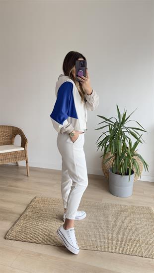 Bel Lastikli Garnili Sweat