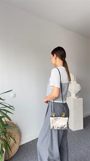Tranquılıty Baskı Gri Tshirt