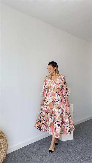 Wanda Zra Model Desenli Elbise