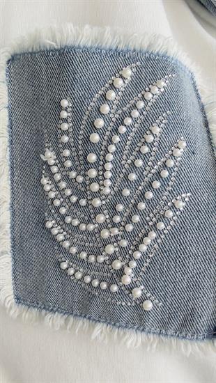 Pier Taş Ve Kot Detaylı Sweatshirt