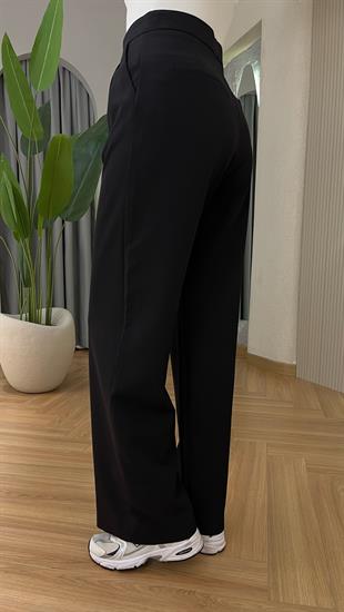 Siyah Romana Palazzo Pantolon