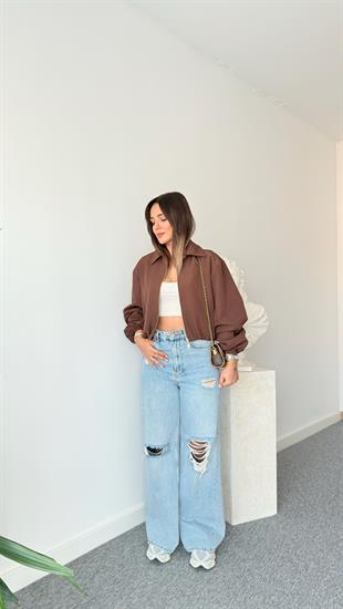 Kahve Razno Zra Model Bomber Ceket