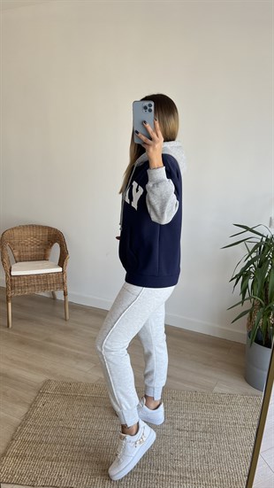  Yale Baskı Lacivert Sweat