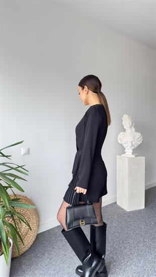 Ruben Piliseli Siyah Şort Tulum