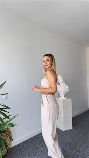 Vero Kemer Detaylı Askılı Taş Tulum